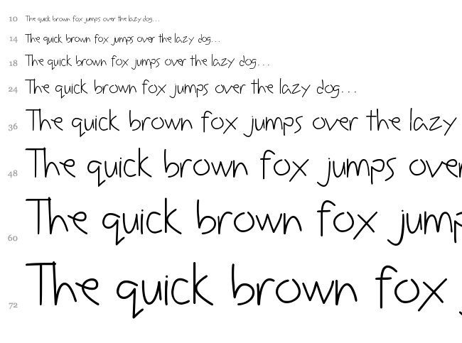 Leaving Notes font waterfall